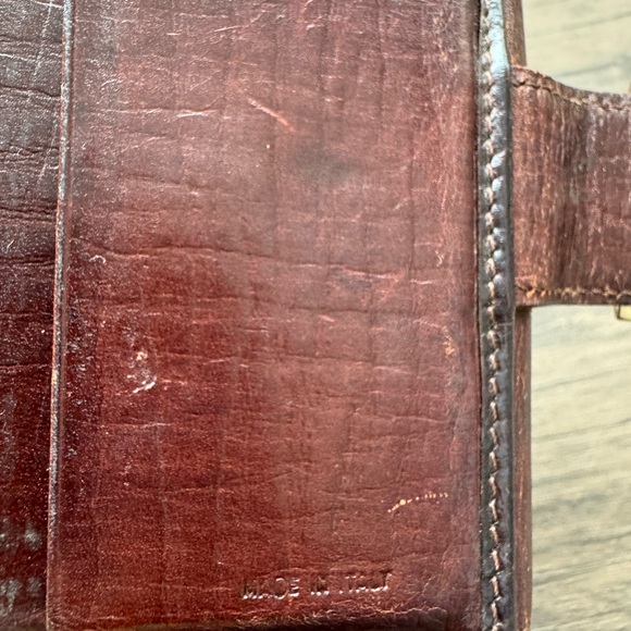 FENDI W Hook Wallet Zucchino Beige Canvas Leather Authentic Used - Picture 4 of 11